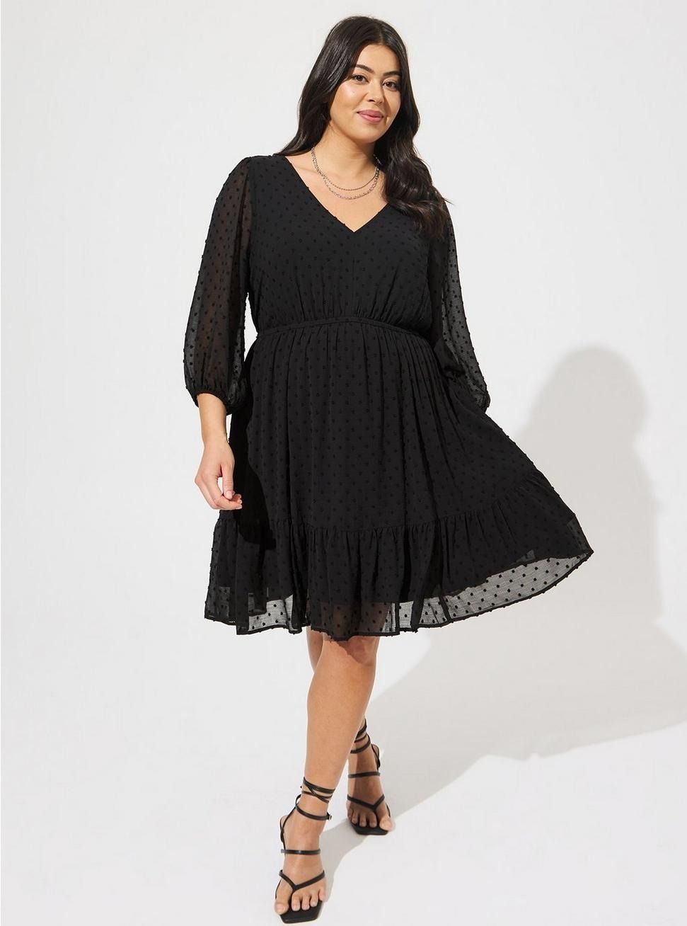 Black cocktail clearance dress for chubby