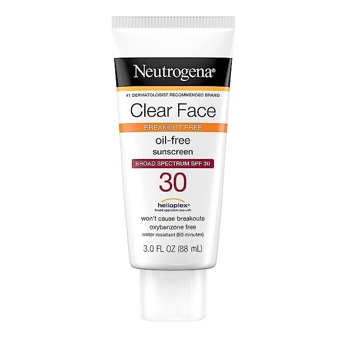 Clear Face Liquid Sunscreen for Acne-Prone Skin, SPF 30