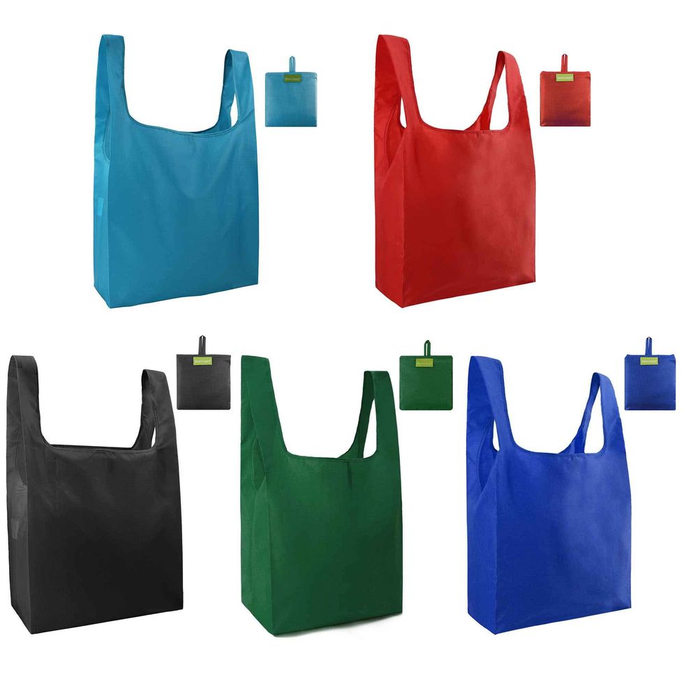 4 Pack Reusable Grocery Bags Foldable Machine Washable Shopping