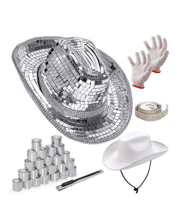 DIY Disco Ball Cowboy Hat Kit