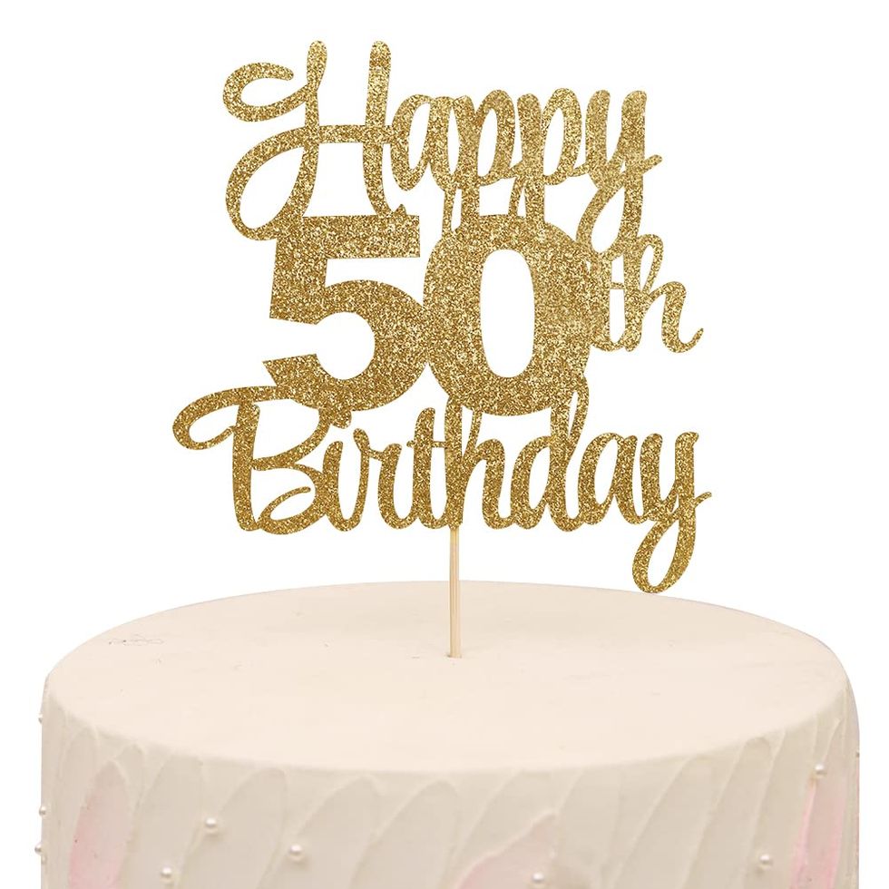 Happy 50th Birthday Cake Topper
