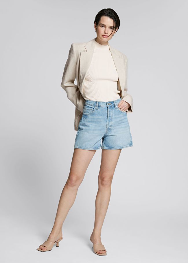 Arket denim hot sale shorts