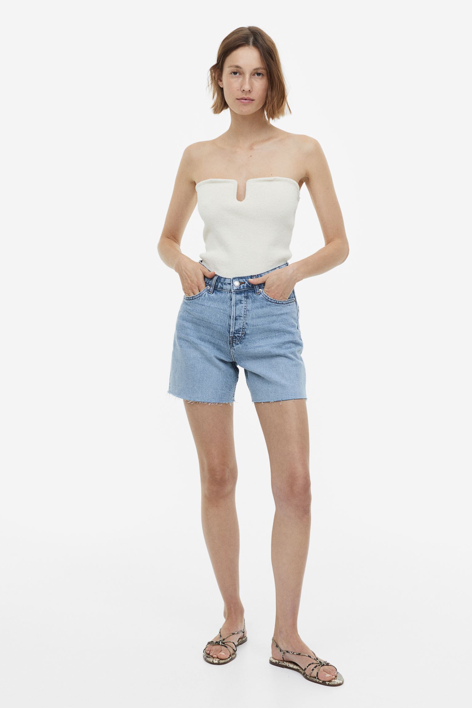 H and m high waisted clearance shorts