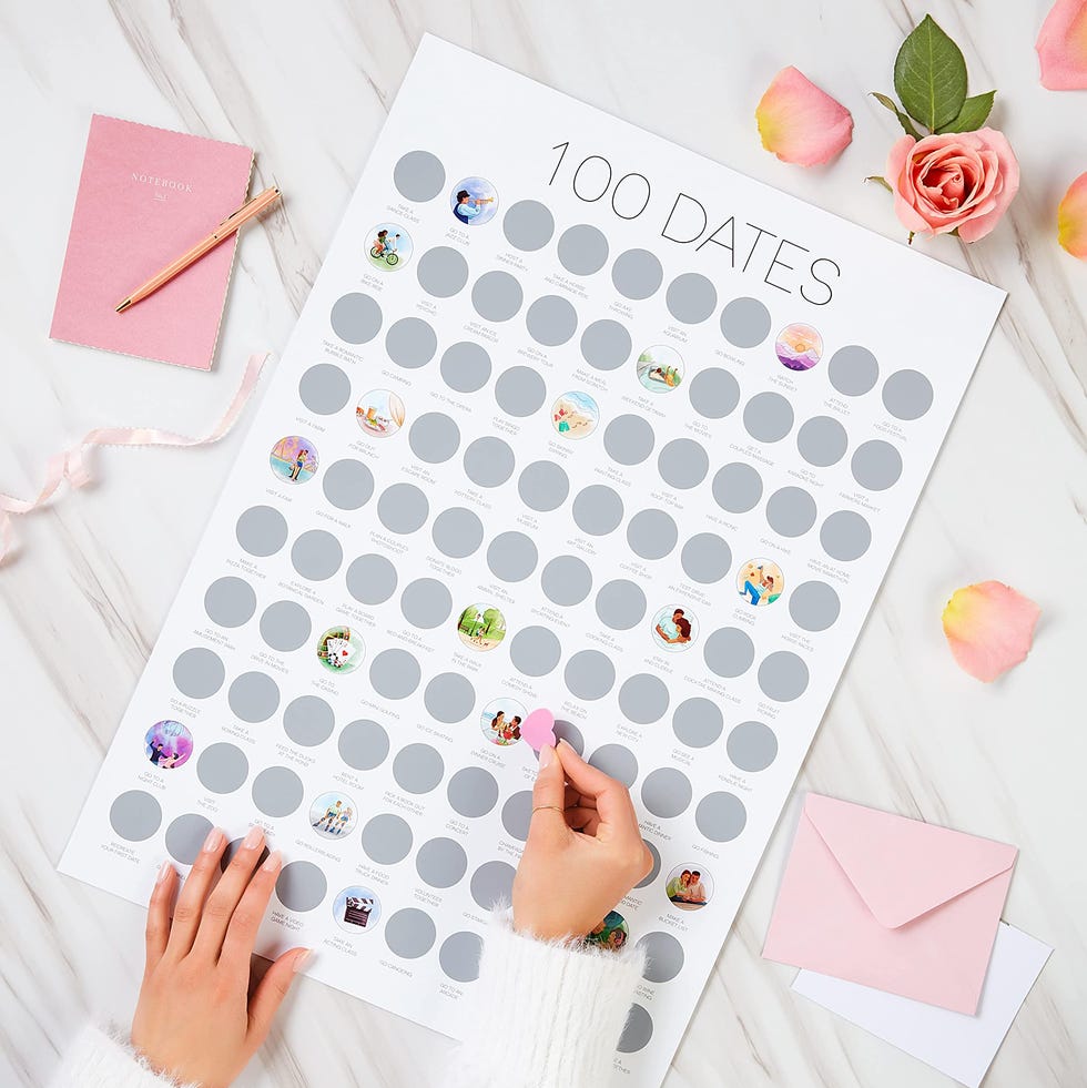 100 Dates Scratch Off Poster 100 Dates Scratch Off Poster