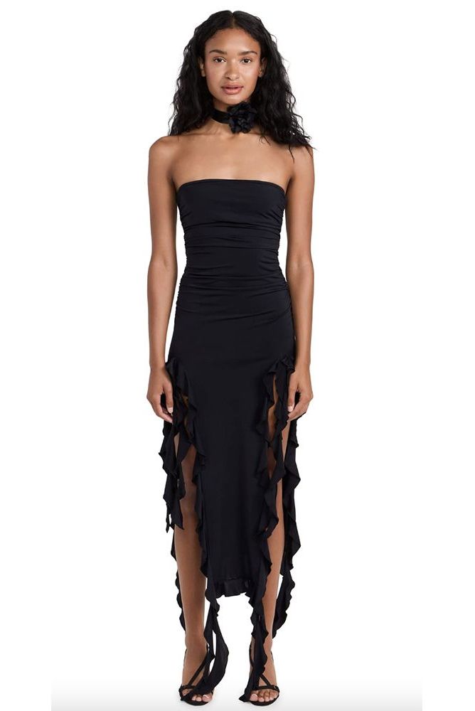 Women's Rendezvous Strapless Dress, Licorice, Black