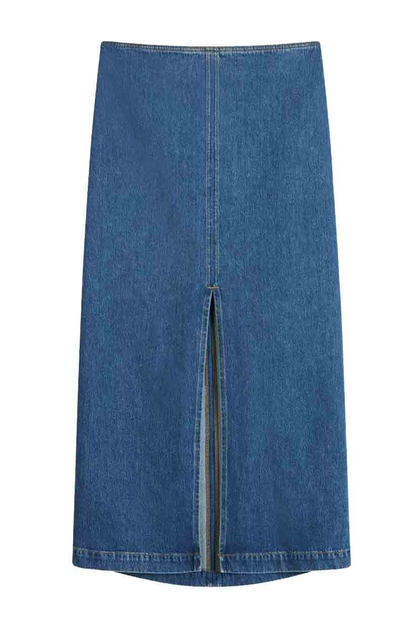 Hush denim outlet midi skirt