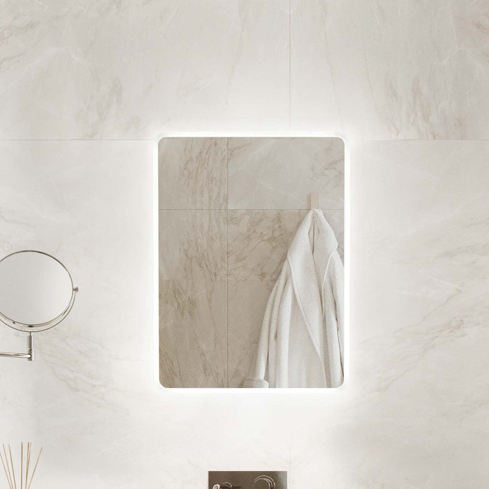 Pebble Grey LED Bathroom Mirror 