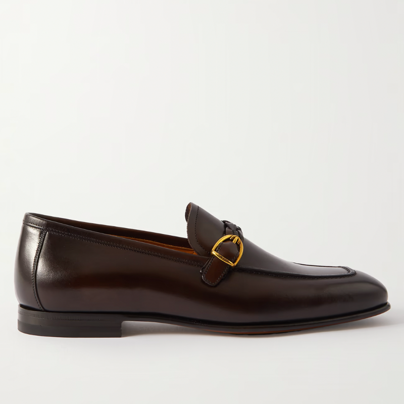 Martin Burnished-Leather Loafers