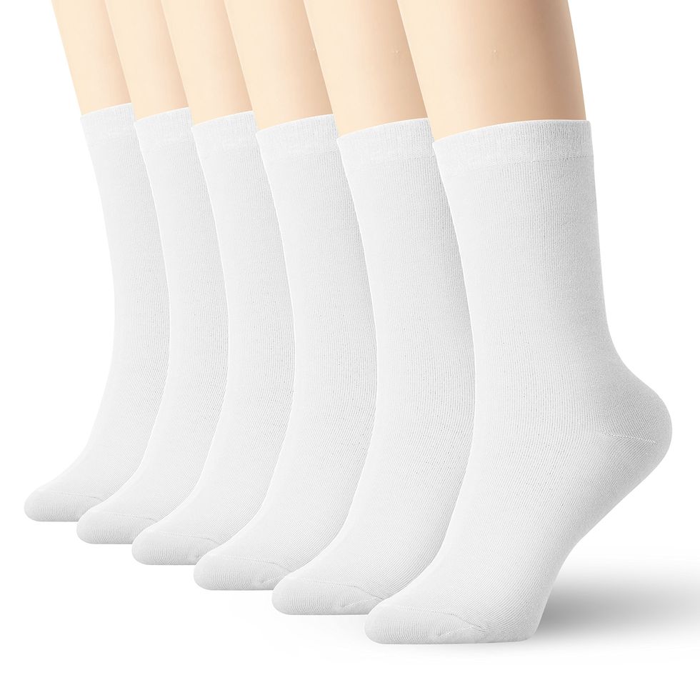 Women's White Thin Cotton Socks