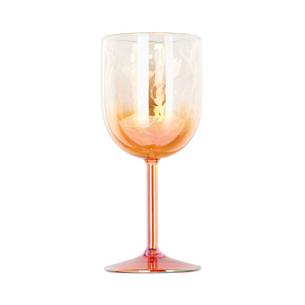 Orange Meteorite Wine Glass