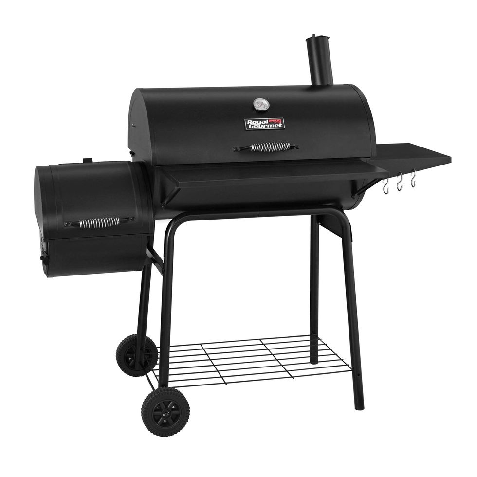 BBQ Charcoal Grill and Offset Smoker