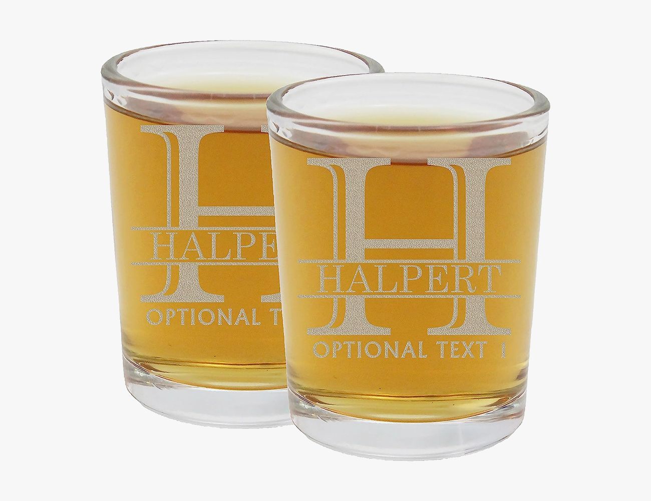 Halpert Personalized Etched Monogram Beer Soda Can Glass 16oz