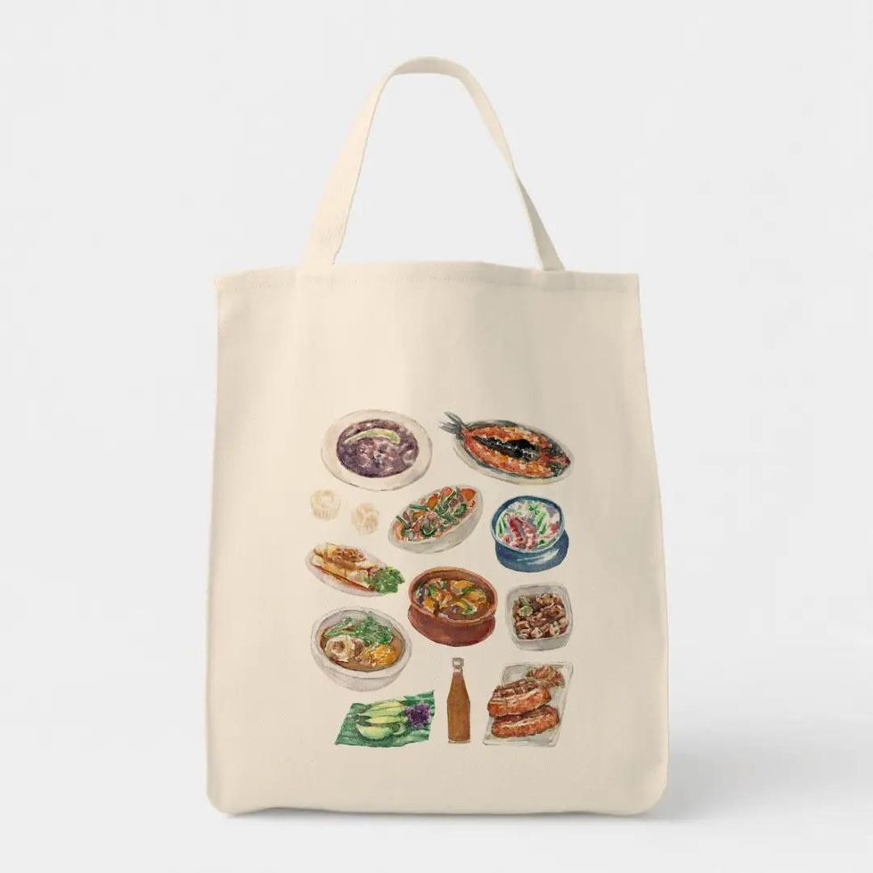 Traditional Filipino Food Watercolor Pinoy Tote Bag
