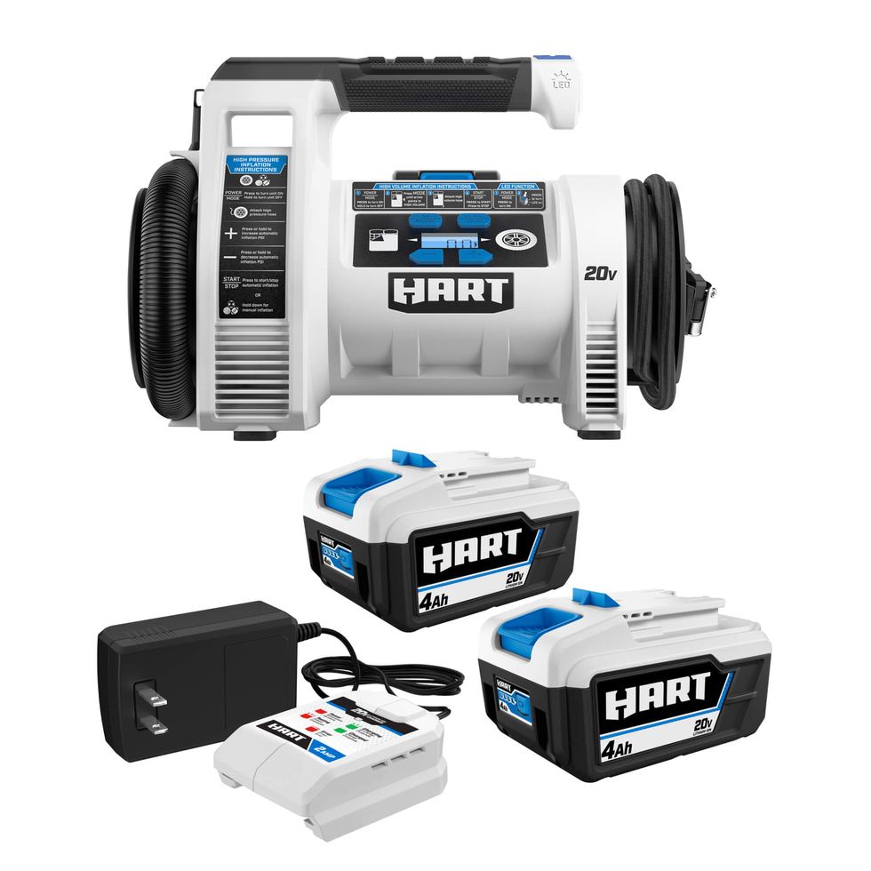 20-Volt, 4-Ah Battery 2-Pack, Charger, and Dual Inflator Bundle