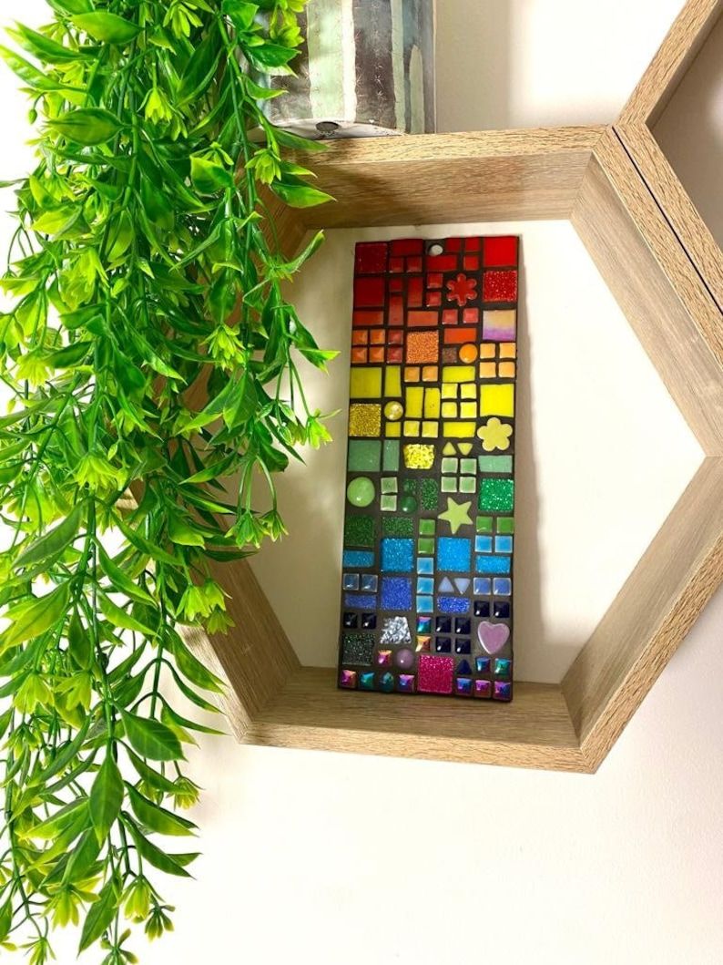 Mosaic Candle Holder, Creativity DIY Stained Glass Kit for Kids & Adults,  Tealight Candle Holder for Home Decor, Ideas Arts Mosaic Crafting Supplies