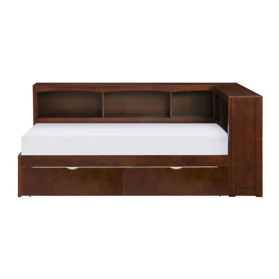 Shannon Twin Bookcase Corner Bed with Trundle