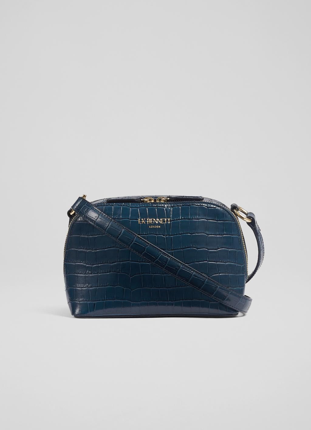 Navy leather cross discount body bag uk