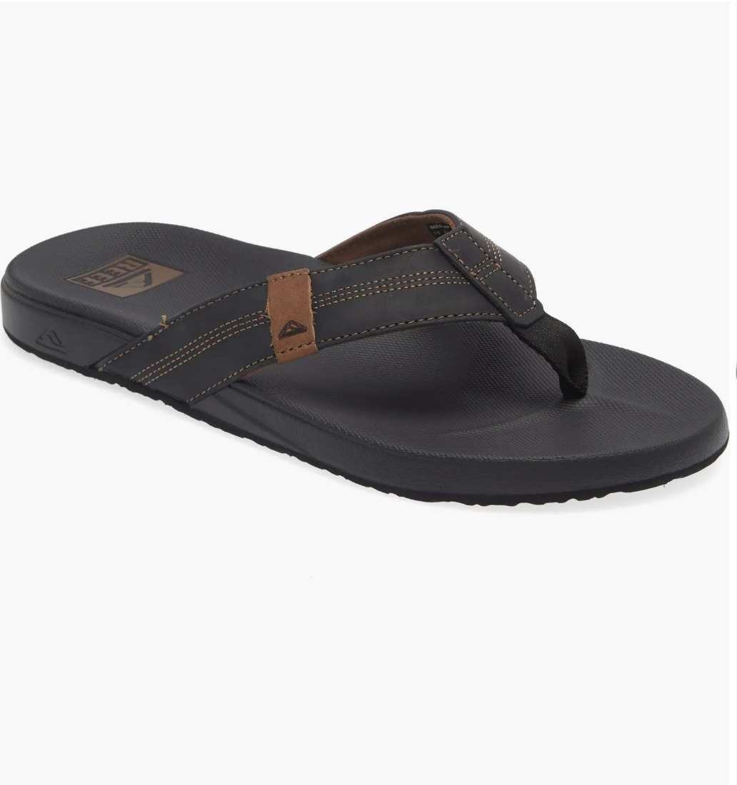 Fetawell Flip Flops Mens Leather Thong Sandals for Men with Memory Foam and  Arch Support Comfortable and Wide Suitable for Indoor or Outdoor Beach,  Brown, 9: Buy Online at Best Price in