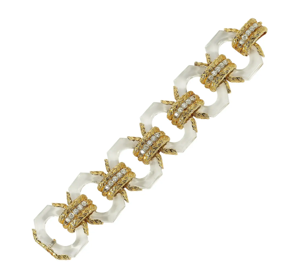 Rock Crystal & Diamond Bracelets