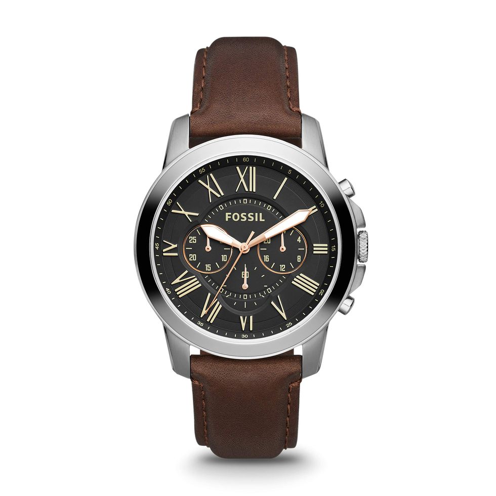 Grant Quartz Leather Chronograph Watch