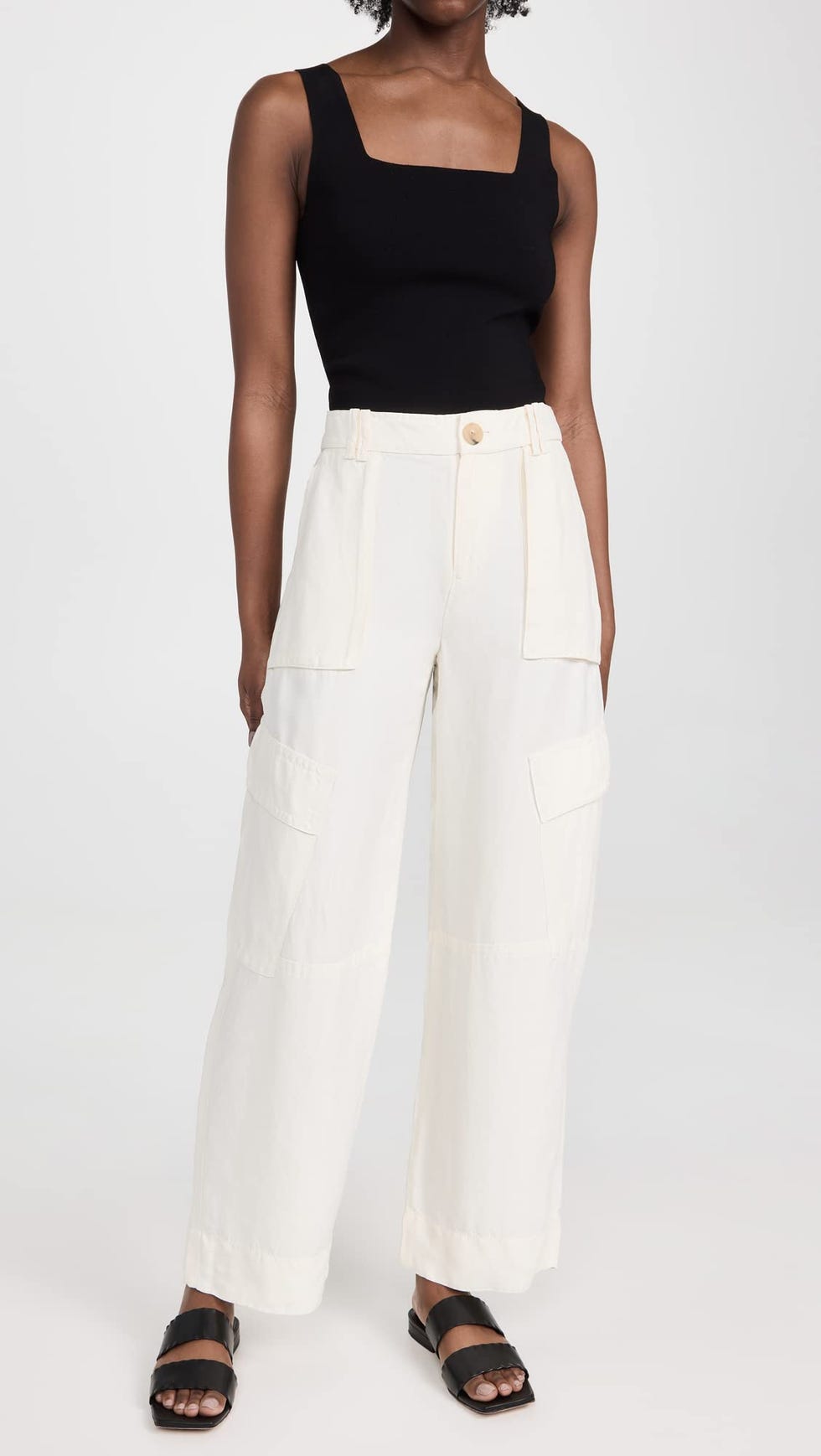 Wide-leg satin cargo trousers - Lacroix espace boutique inc.