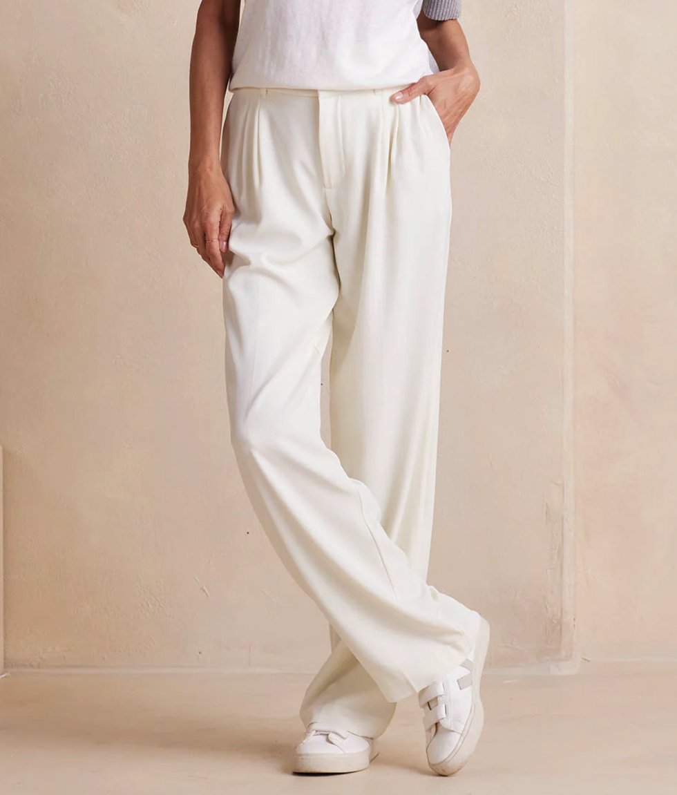 The Classic Pleat Straight Leg Trouser Pant