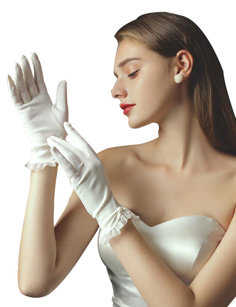 Short Satin Gloves 