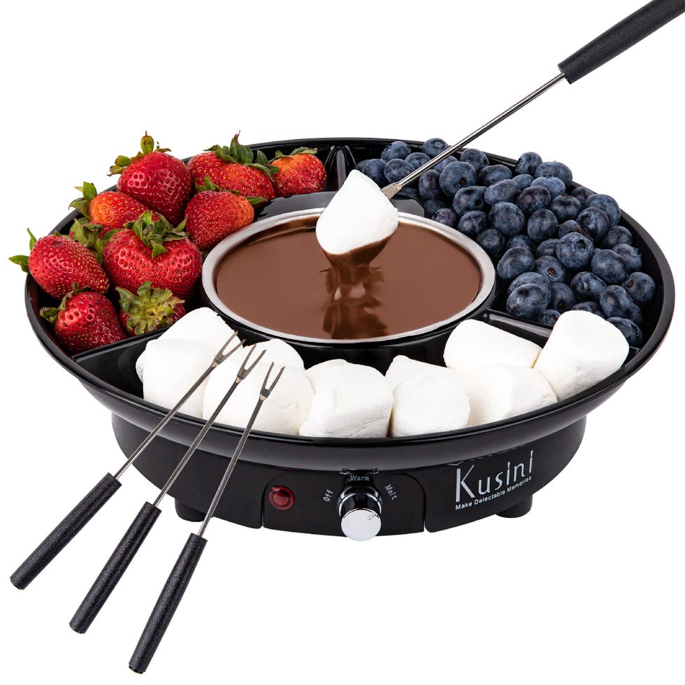 Fondue Pot Set, Mini Electric Fondue Pot Set for Melting Chocolate Cheese,  Chocolate Meting Pot fondue maker with Dipping Forks For Holiday Christmas  Birthday Gift