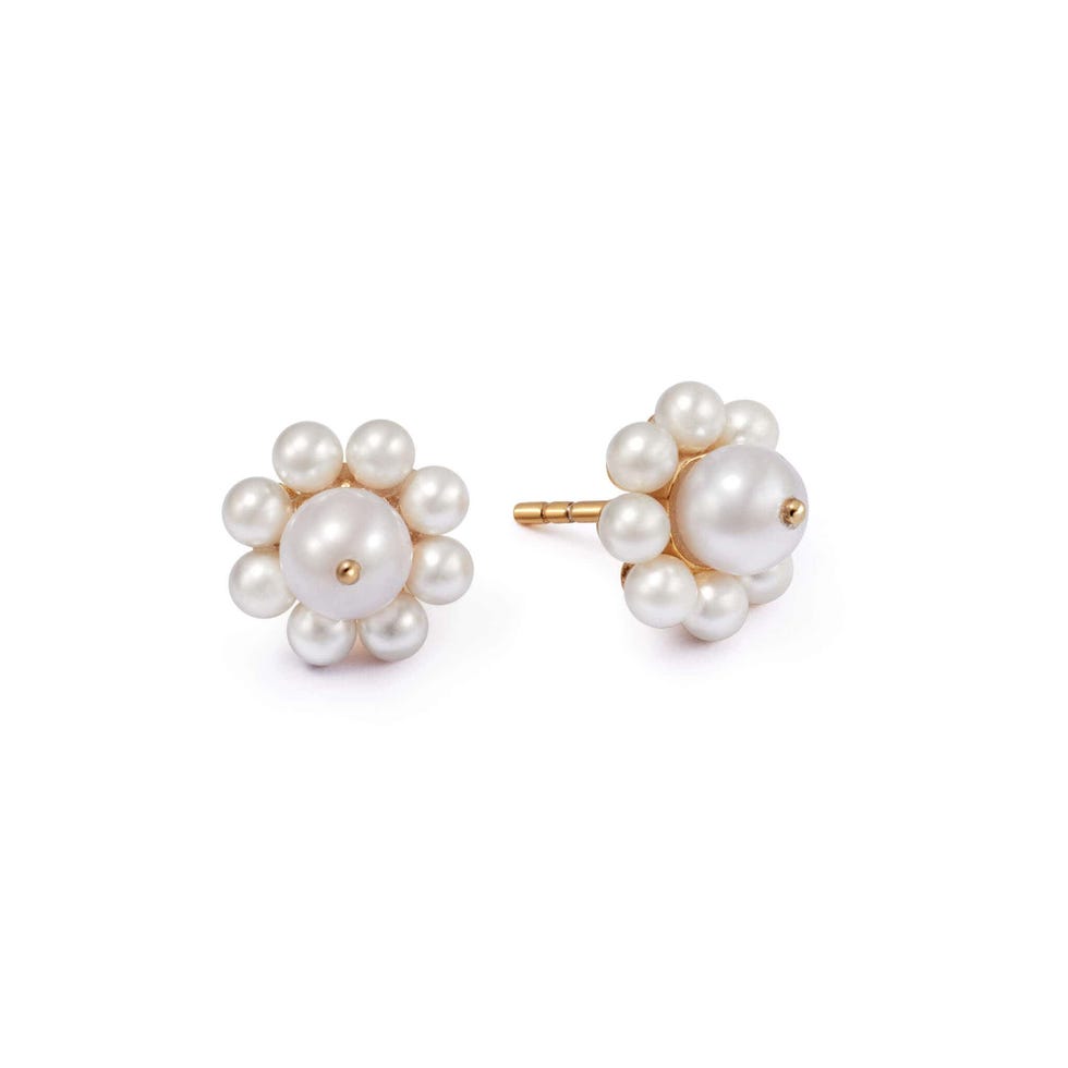 Anting Hoop Mini Mutiara Udang