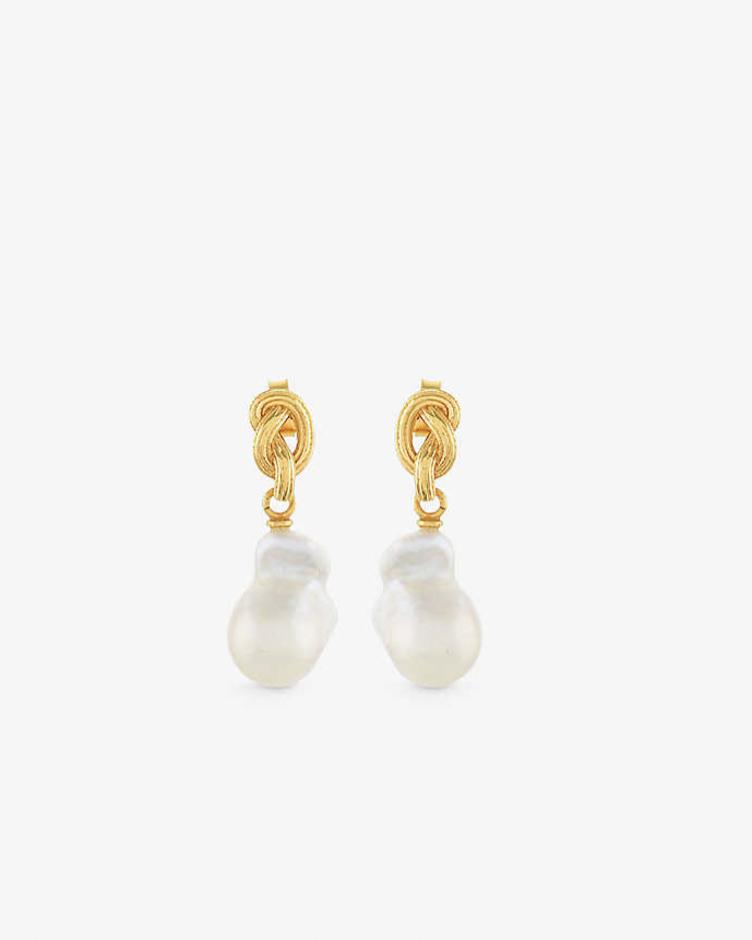'Synthea' Gold-Plated And Pearl Earrings