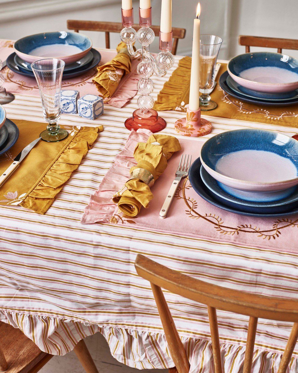 11 Best Placemats To Complete Your Tablescape In 2023   1688551880 Vintage Dining Table Scape 483 2 64a541af54a4b 