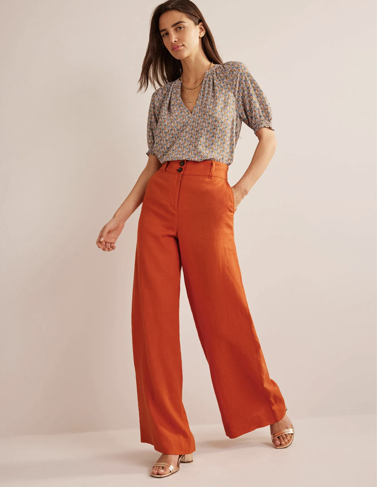 Boden Cavendish Trousers Rose Gold in Pink  Lyst UK