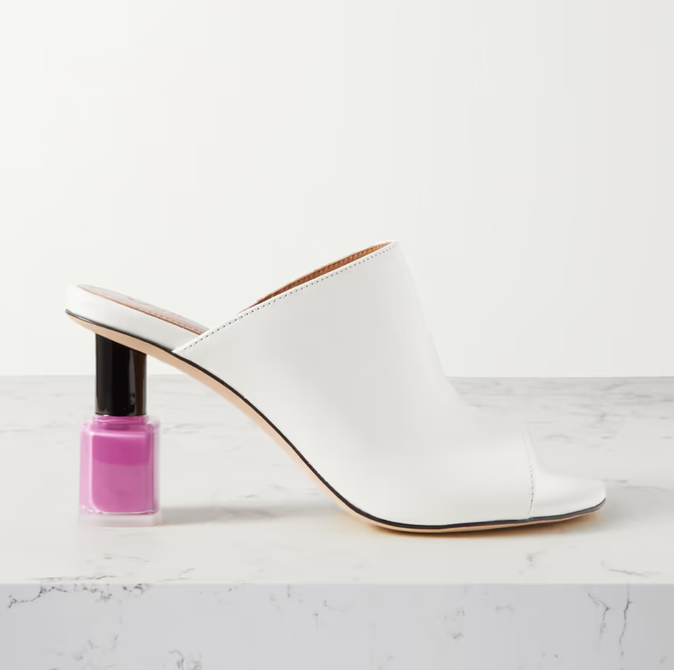 Nail Polish Leather Mules