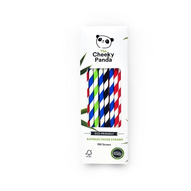 100% Bamboo Paper Straws, Multicoloured