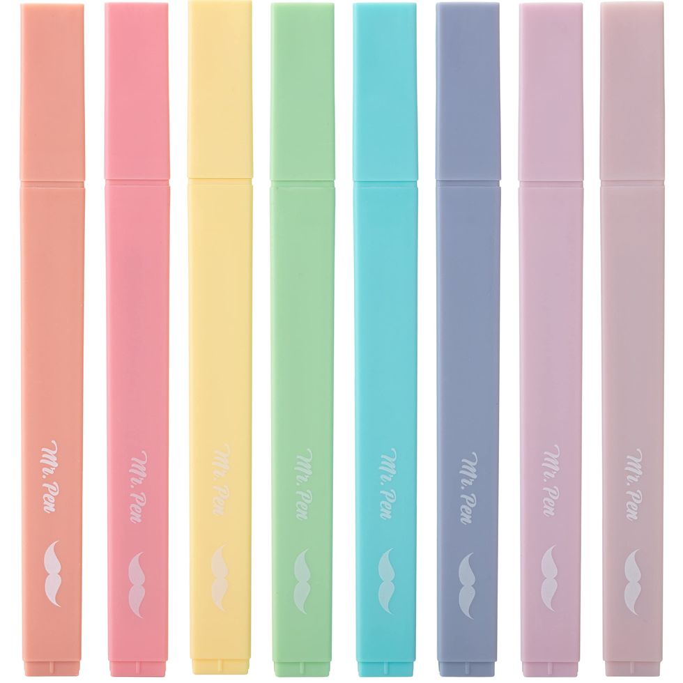 No-Bleed Pastel Highlighters Set of 8