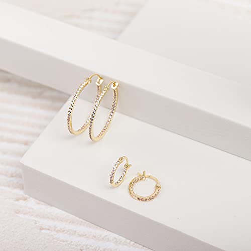 Cubic Zirconia Hoop Earrings