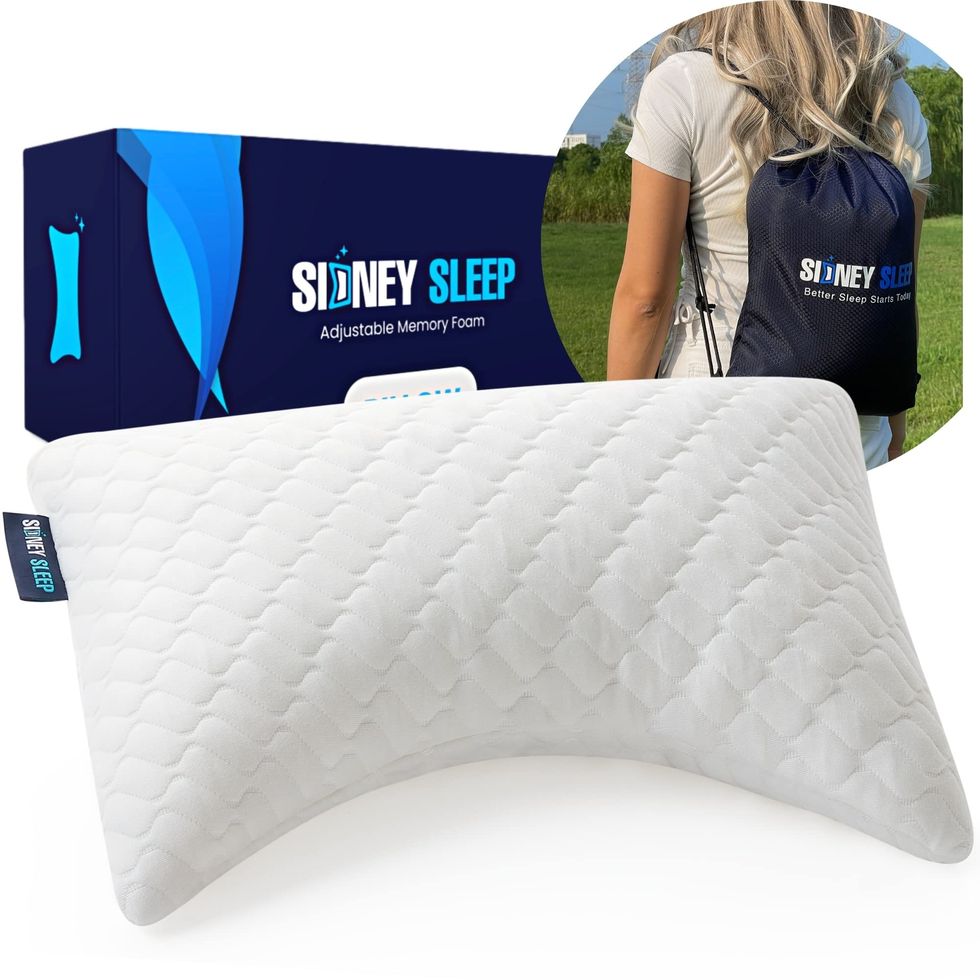 BLISSBURY Stomach Sleeping Pillow, Thin 2.6-Inch Memory Foam Standard  White