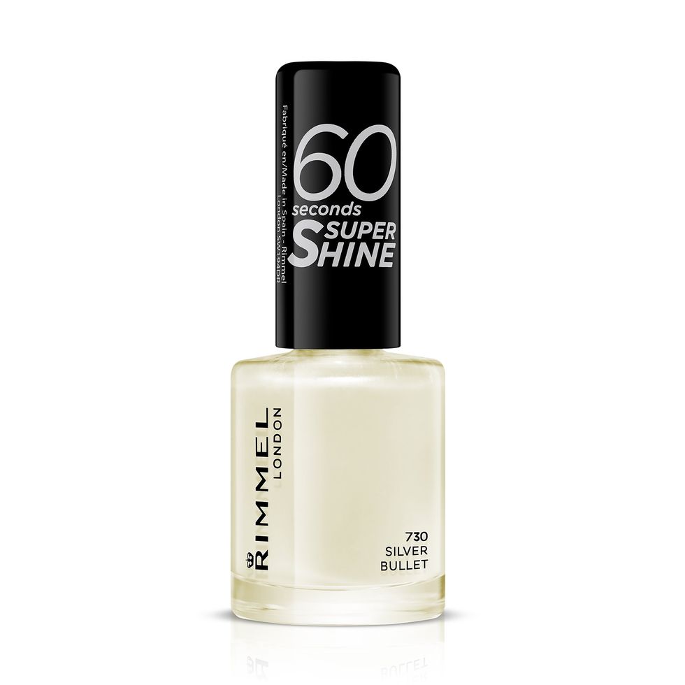 Long-lasting nail polish 60 Seconds Super Shine, color 730 Silver Bullet 