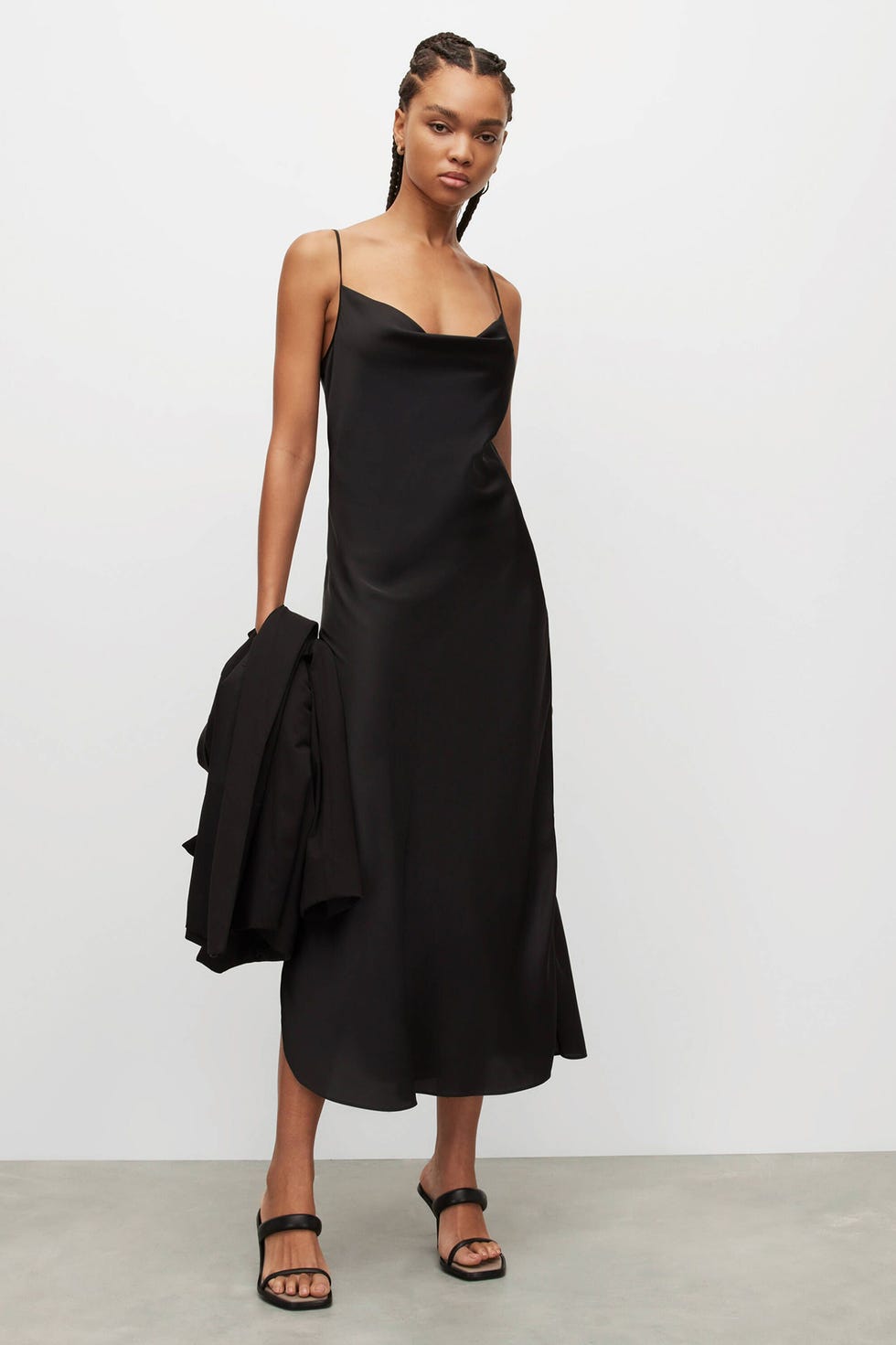 Hadley Cowl Neck Midi Slip Dress