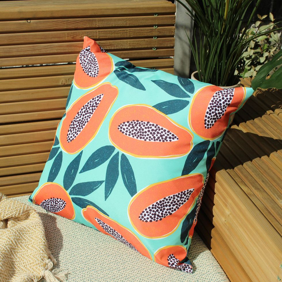 Papaya Outdoor Cushion Aqua