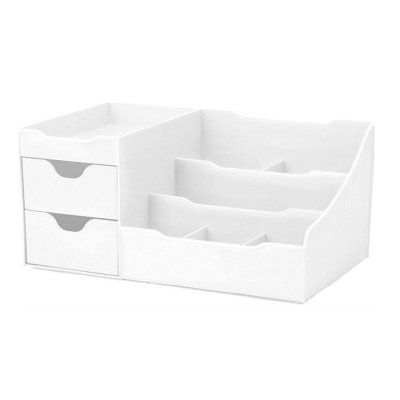 Makeup Organizer with 9 spaces - White