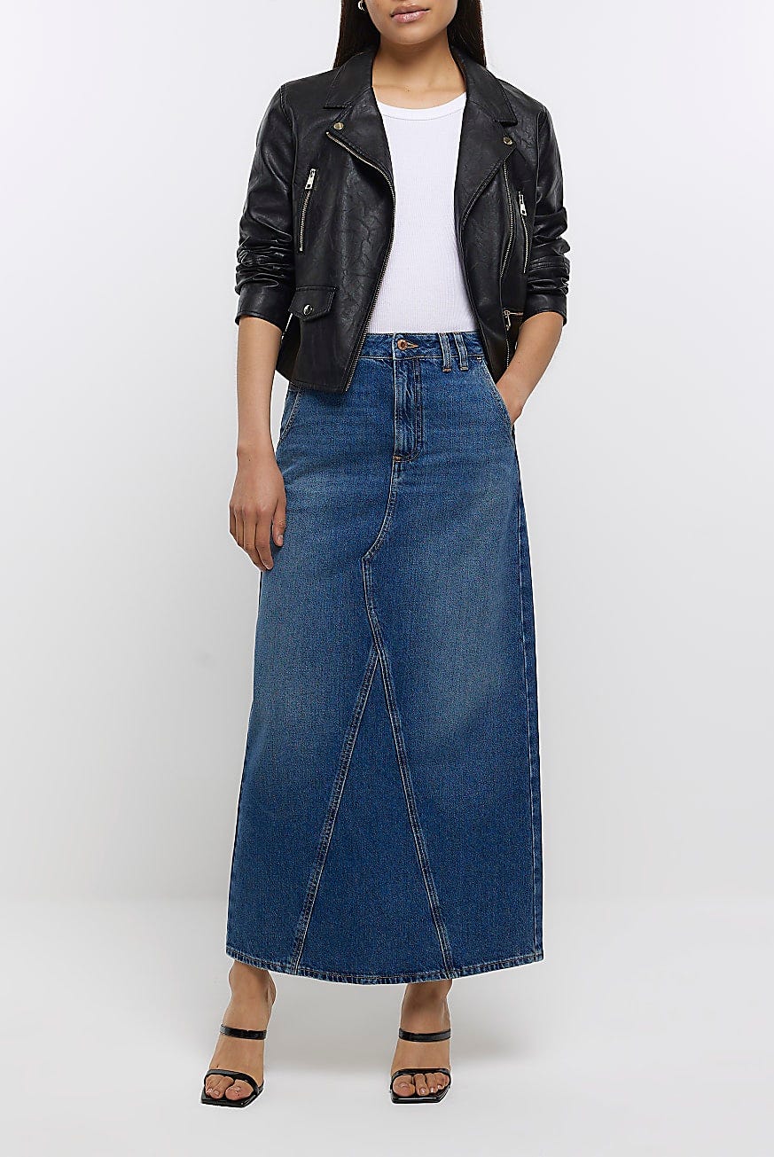 Rok maxi denim biru Rok maxi denim biru