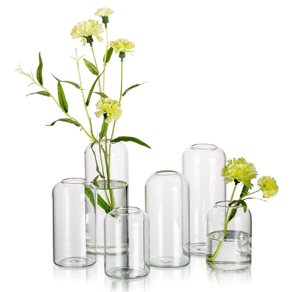 Glass buds and vases 