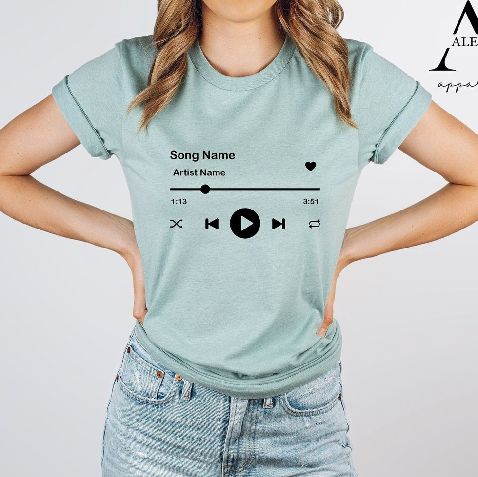 Custom Song Name Artist Name Shirt