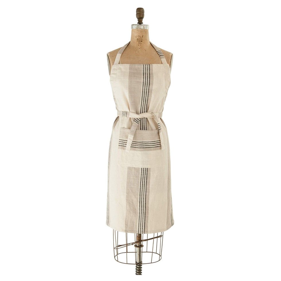 Knitted cotton apron with creative collaborative design Knitted cotton apron with creative collaborative design