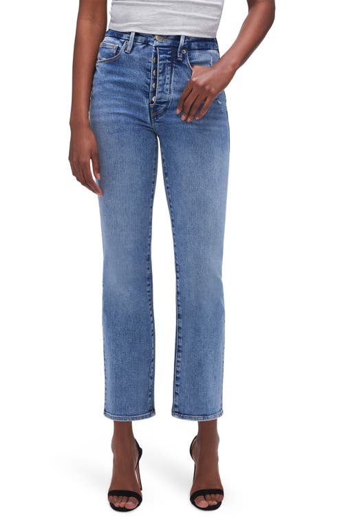 Good Boy High Waist Crop Straight Leg Jeans in Indigo380 