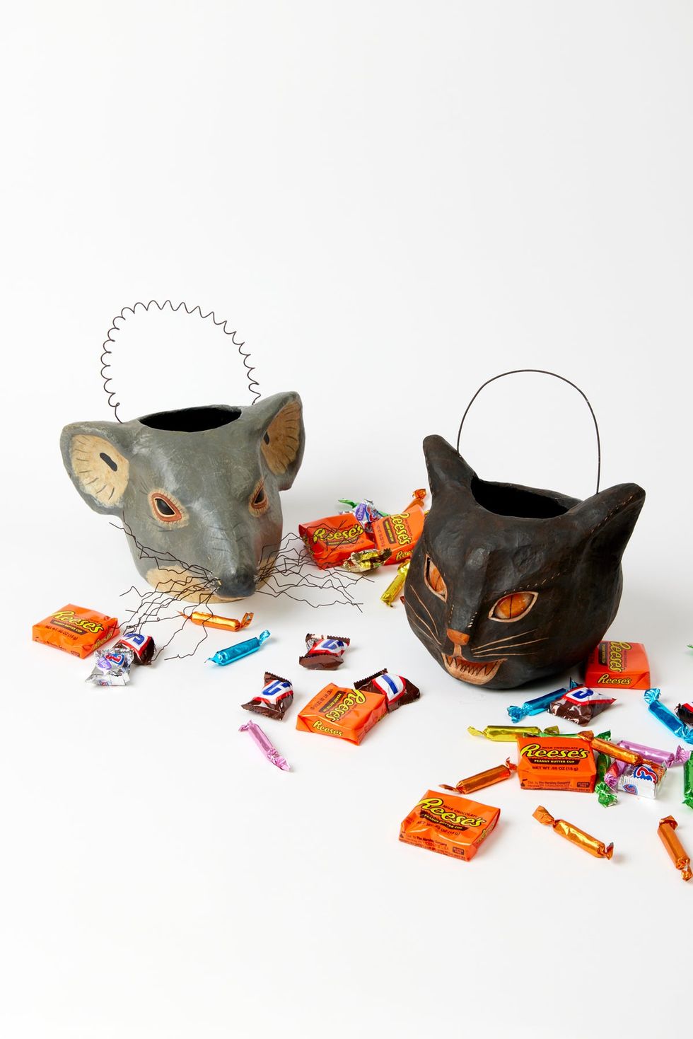 Cat and Mouse Candy Buckets