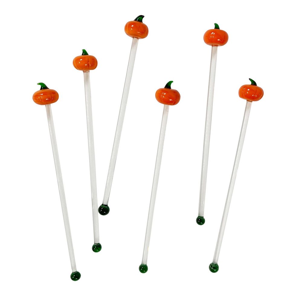 Vintage Pumpkin Swizzle Sticks