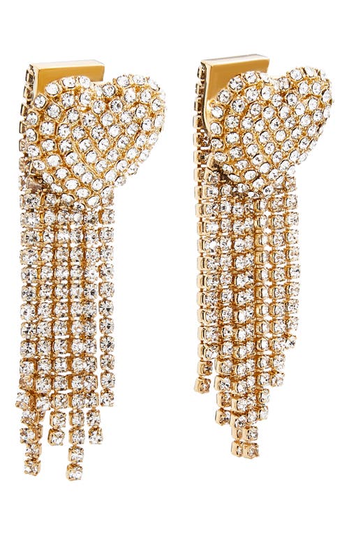 Corissa Front/Back Fringe Earrings in Gold