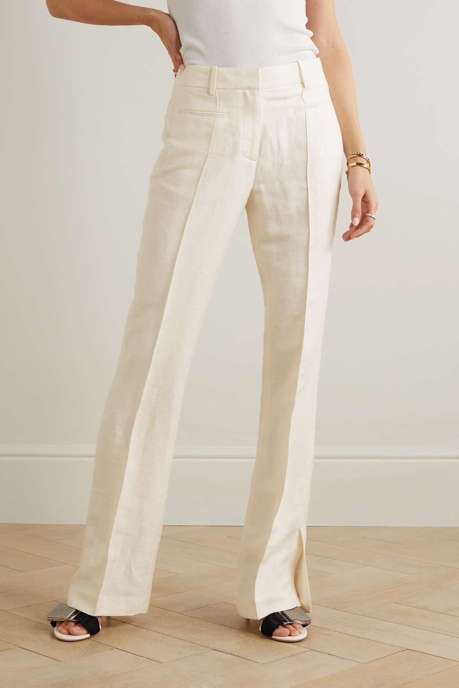 Ankle-length trousers - Cream - Ladies | H&M IN